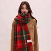 Classic Plaid Scarf for Women & Men: Versatile, Warm Korean-Style Shawl for Autumn & Winter 2025