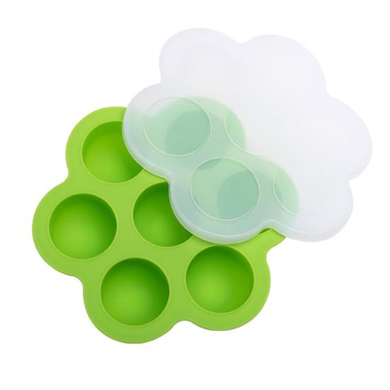 Силиконовая форма для льда с 7 отверстиями и герметичной крышкой, легкосъемный пищевой лоток для льда для домашнего мороженого, десертов и холодных напитков