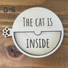 Магнитный знак-напоминание о питомце «Кот внутри», деревянный знак, переключаемый, для входной двери в дом, офиса, поворотный столик, украшение, подарок любителю кошек