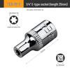 E-Type Star Socket Set: Large, Medium, Small Flower Head Sleeves for Auto Repair (E8, E10, E14, E20, E22)