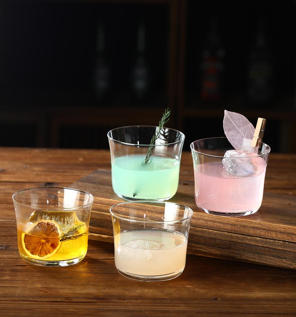 4PCS Clear Water Tumbler Water Glass Cup Whiskey Glass