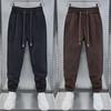 2024 Spring Men's Casual Korean Corduroy Sweatpants - Loose Fit with Tapered Leg