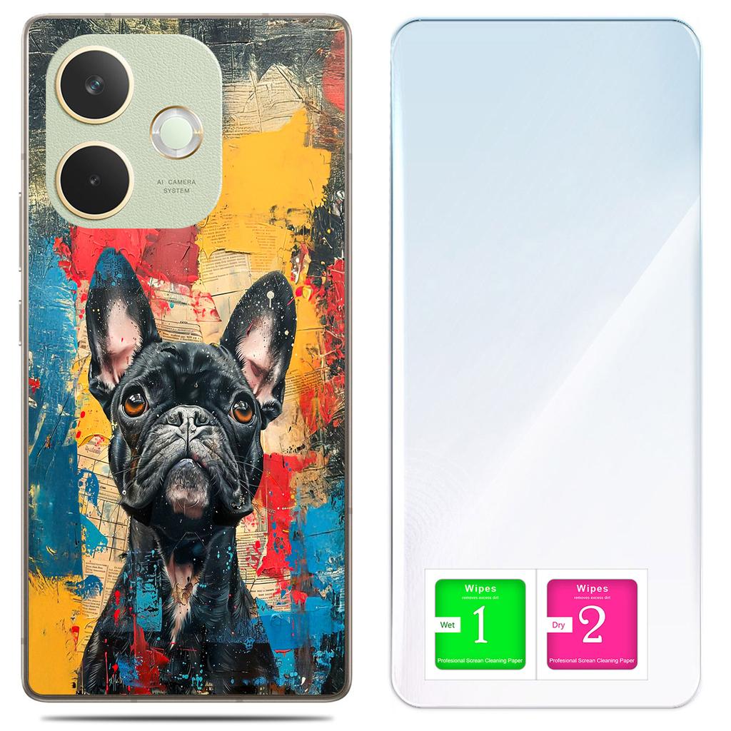 Etui Do Oppo A5 Pro Obudowa Foto Case Plecki Grafika Piesek + Szkło 9H