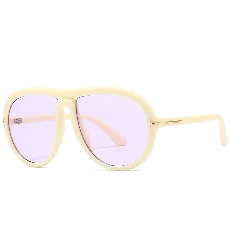 Новые модные солнцезащитные очки-пилоты в большой оправе в Т-образной форме с жабой