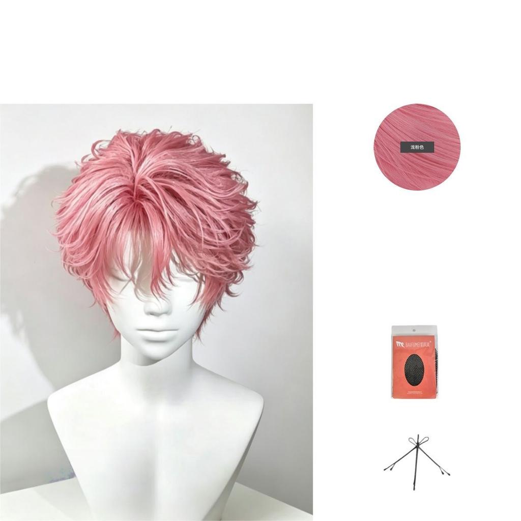 He Wei's Anime-Inspired Short Straight Wig: Full-Head Style for Everyday Performances and Photo Shoots