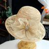 Hat Women's Summer Sunshade Hat Water Diamond Bow Lace Breathable Travel Sunscreen Foldable Sun Hat