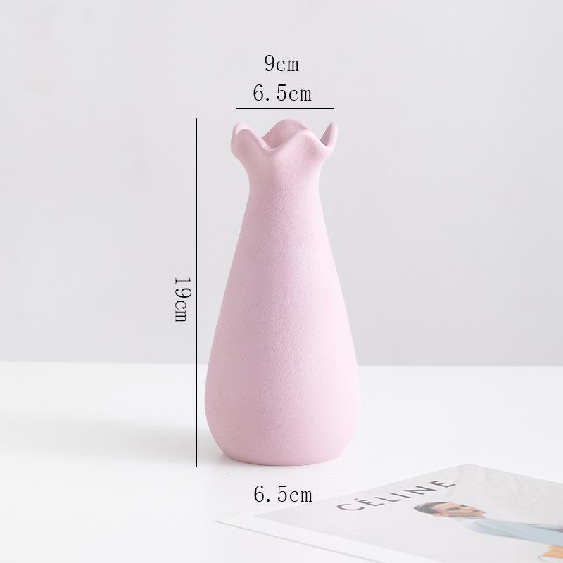 Purple modern ceramic decorative vase with dried flowers dining table foyer living room flower arrangement and decoration vases