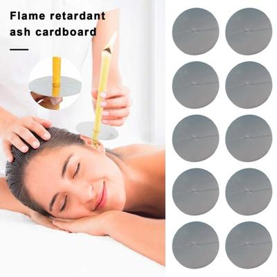 10 листов инструмент для удаления ушной серы, безопасный удобный лоток для терапии ушных свечей, круглая ушная свеча, одноразовое лечебное полотенце