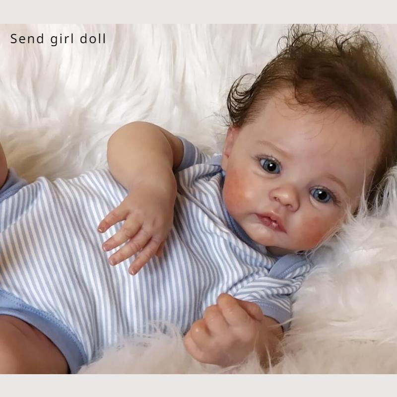 Реалистичная 49 см, полностью силиконовая модель тела, кукла Reborn, милый луг, 3D кожа, нежная окрашенная кукла для новорожденного мальчика, игрушка для девочки, детские подарки на день рождения