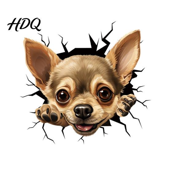 Наклейки на стену в ванную Мультяшная собака Наклейка на крышку унитаза 3D-эффект Наклейка с щенком для и Декоративная крышка Наклейка с животным для дома, офиса, гостиной