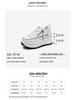 2023 Women's Versatile White Leather Shoes: Casual Style with Inner Height Boost, Korean Trend