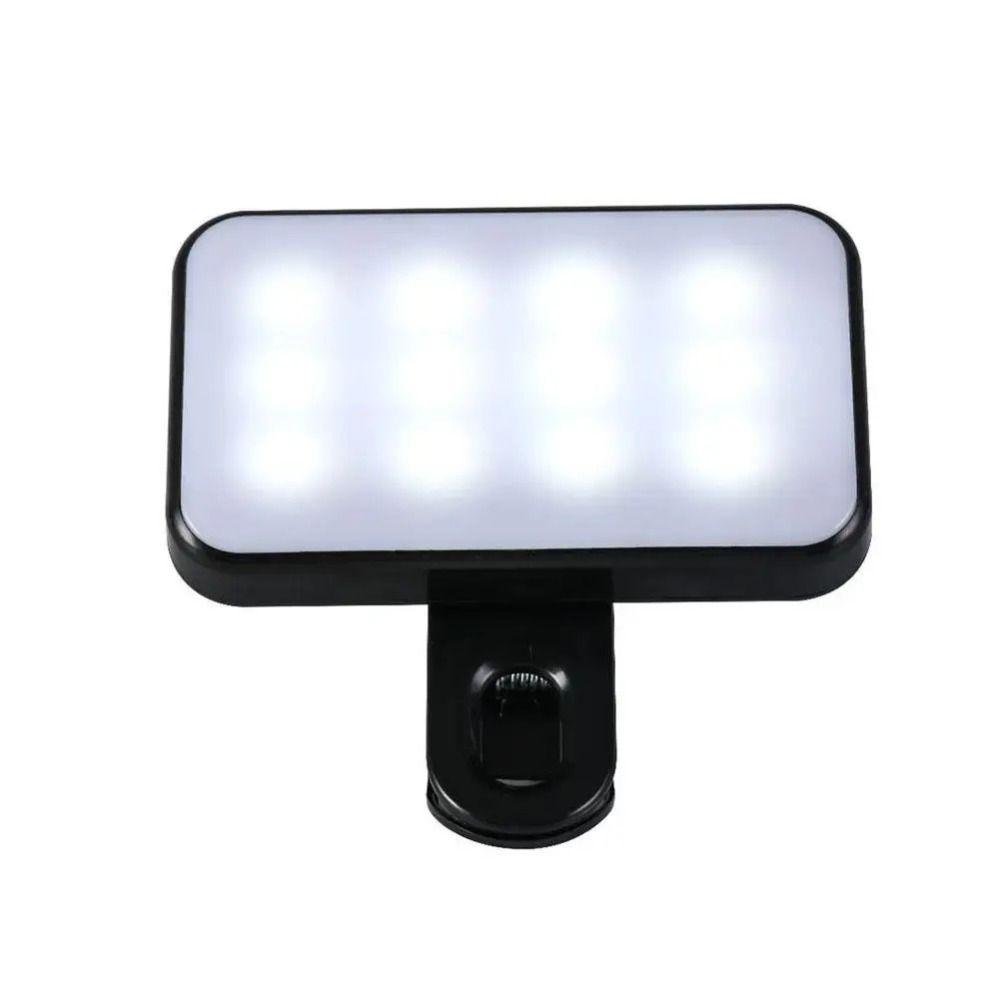 Rechargeable Selfie Fill Light Adjustable Brightness LED Fill Light Clip On Light  Video Recording