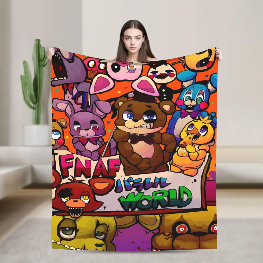 FNAF At Freddys Blankets Super Warm Novelty Plush Throw Blanket For Child Couch Bed Flannel Bedspread Bed Cover