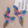 1 пара нашивок на ткань с термоклеем Феникс наклейка на одежду птица вышитая аппликация заколка для волос