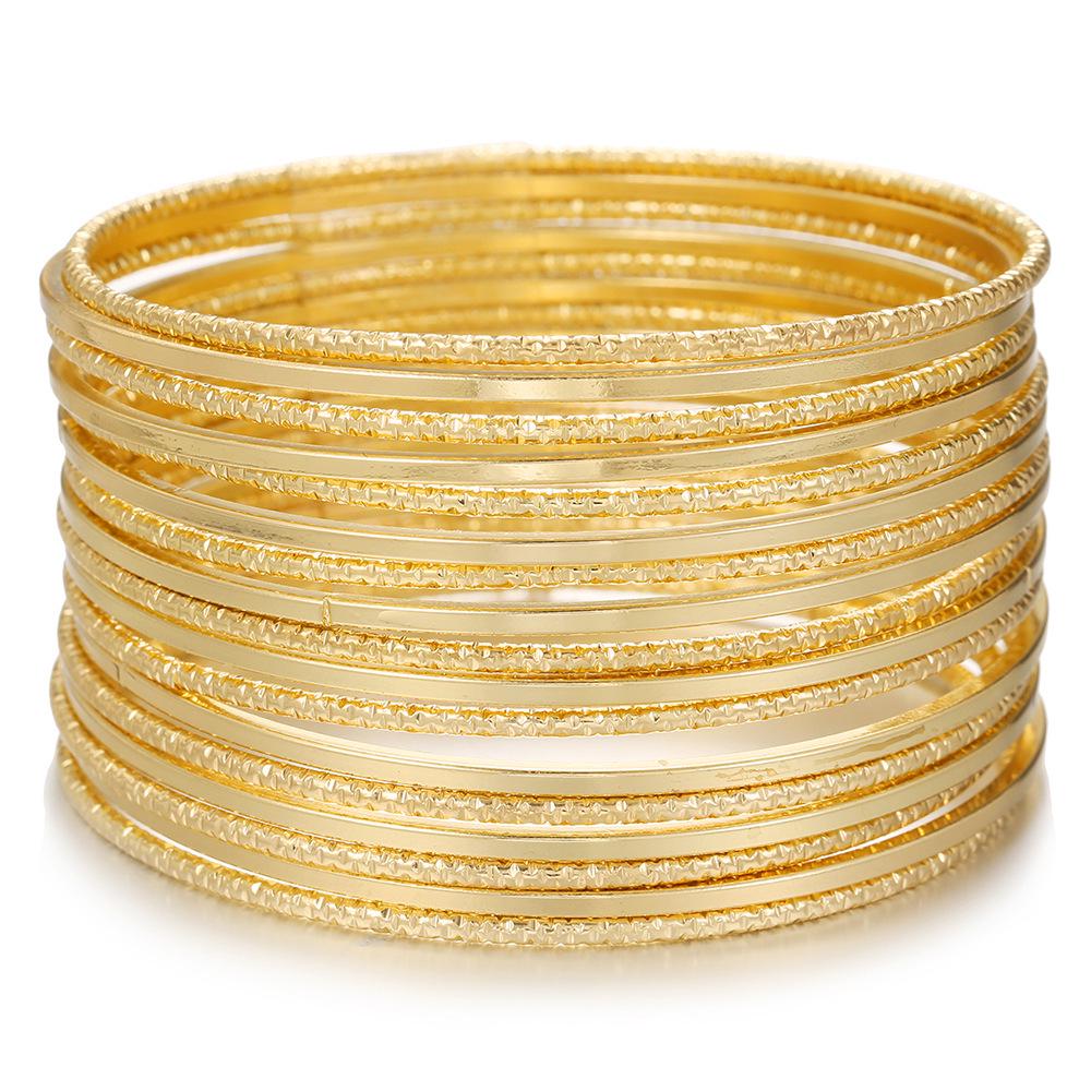 Богемный этнический набор браслетов с золотым покрытием - Ювелирные изделия в древнем западном стиле