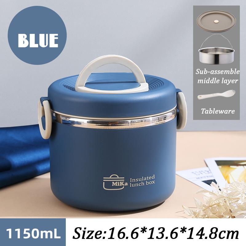 304 Stainless Steel Food Grade Insulated Lunch Box Double Layer Large Capacity Portable Lunch Box for Students and Working Girls