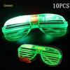 50 шт. светодиодных очков, светящиеся солнцезащитные очки для вечеринок, жалюзи, очки-жалюзи, светящиеся в темноте, неоновые, рождественские, день рождения, свадьба, вечеринка, принадлежности
