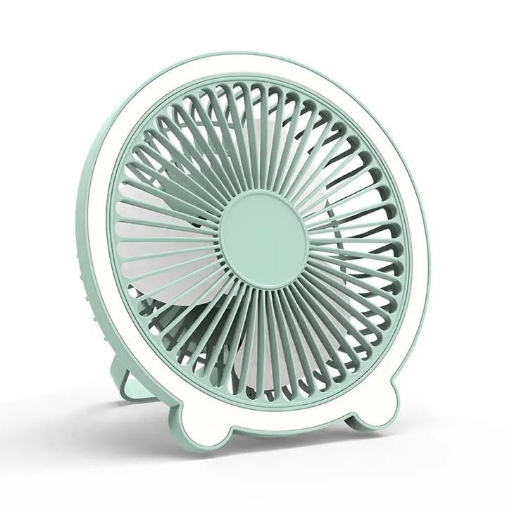 Mini Fan with Led Night Light Usb Rechargeable Fill Light Desk Fan Portable Table Lamp Variable Fan for Home Office Gift