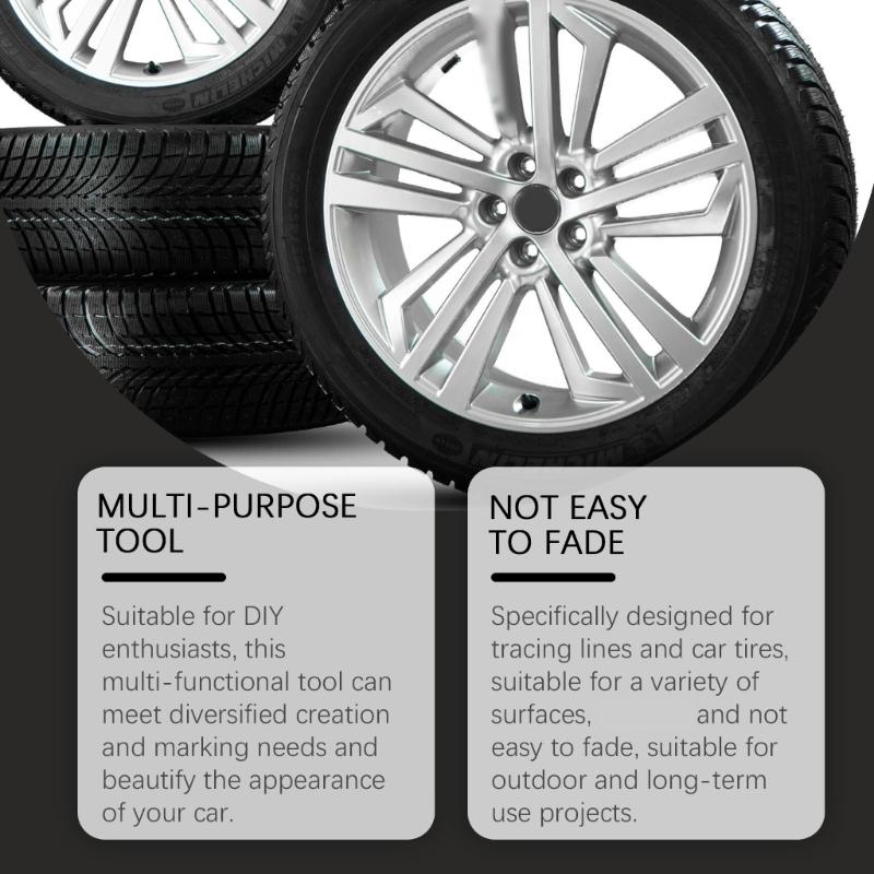 15 шт. черная ручка для краски для шин, быстросохнущая, водостойкая, черная ручка-маркер для шин для надписей и ремонта царапин на автомобильных шинах