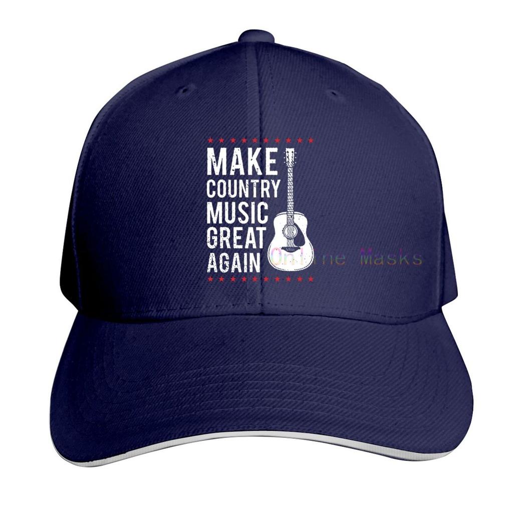 Make Country Music Great Again Hat,Washed Cowboy Baseball Cap Unisex and Women Trucker Hat Dad Cap
