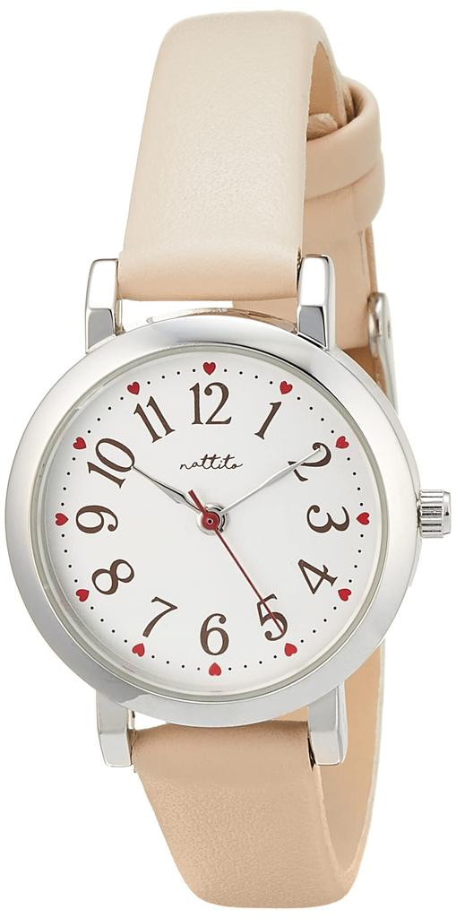 Fieldwork Lovely Analog Silver with Leather Beige Watch, Strap, GY044-1, Women's,