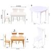 1/12 Dollhouse Miniature Table Furniture Toys Wooden Table Doll House Decoration Simulation Chair