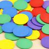 100 шт. круглые деревянные детали красочные диски обучающие инструменты студенты принадлежности для обучения математике для детей девочек (Смешанный цвет)