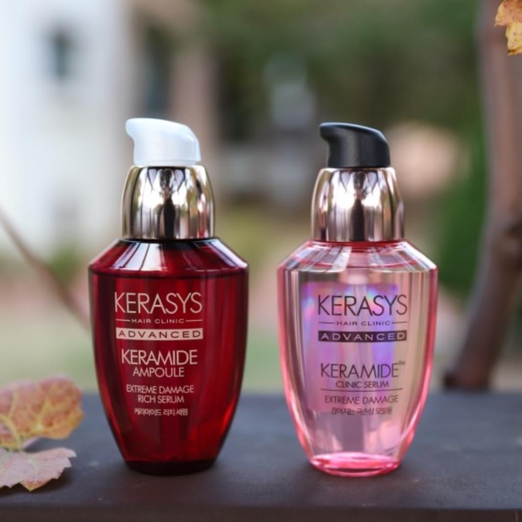 Kerasys Advanced Керамидовая сыворотка для волос Duo (70мл) - Клиника для экстремально поврежденных волос и насыщенная сыворотка для профессионального ухода