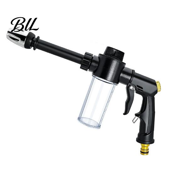 Versatile Garden Hose Nozzle with Foam Cannon, 3 Spray Modes, High-Pressure Car Wash Sprayer Nozzle, Heavy Duty Booster for Washing Outdoor