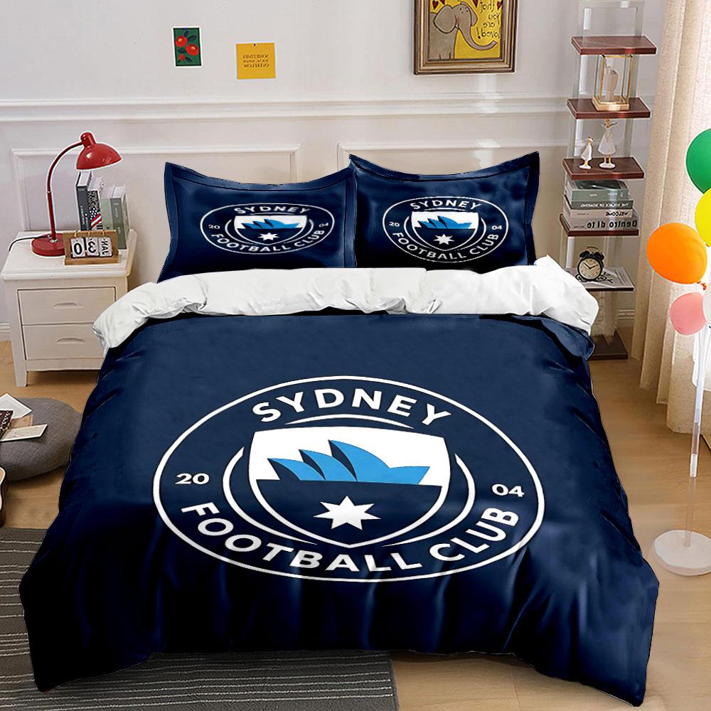 Sydney Football Club Bedding Bedding Duvet Cover Set Duvet Cover Pillowcases (1 * Duvet Cover 2 * Pillowcases, without duvet insert)
