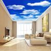 Фотообои Голубое Небо Белые Облака Потолочные Обои Большие 3d Фотообои Гостиная Спальня Потолочная Фреска Декор