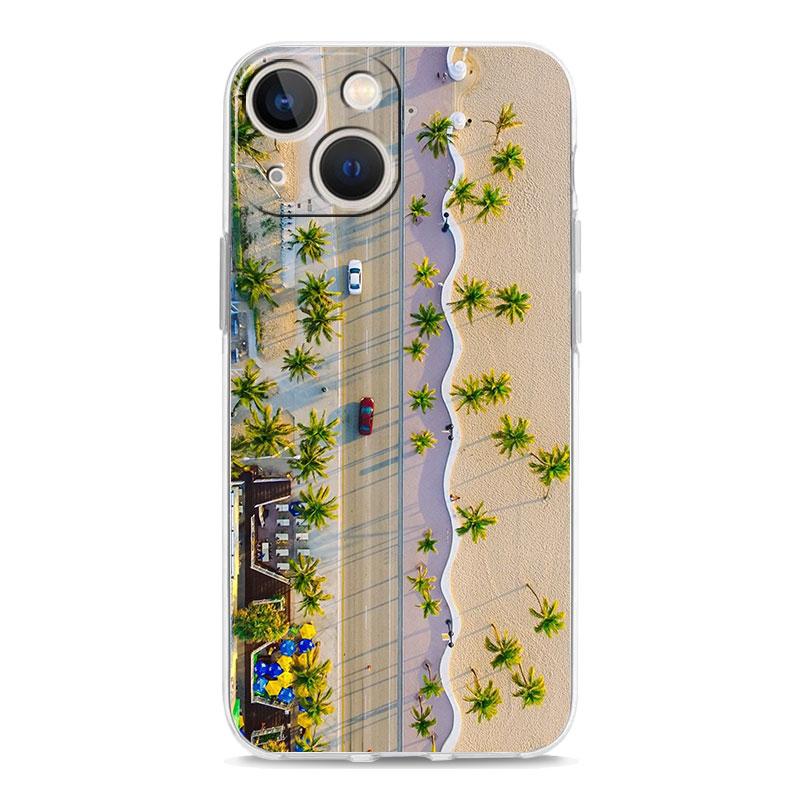 Чехол для телефона iPhone 17 Air Cases iPhone 16 15 12 13 14 Pro Max SE 7 8 Plus iPhone11 Cover Пейзаж побережья Нью-Йорка