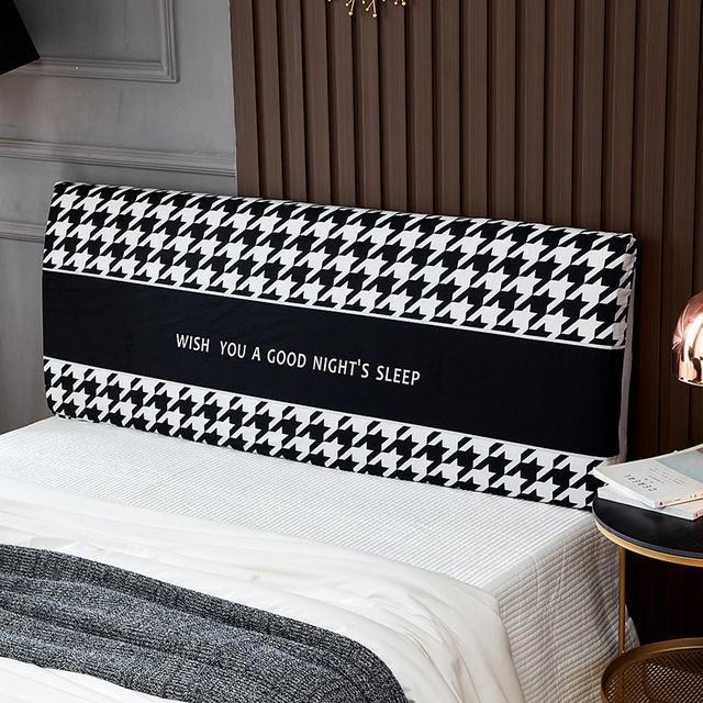 Чехол для изголовья кровати Ins, эластичный спандекс, все включено, чехол для изголовья кровати, моющийся, пылезащитный чехол для спинки кровати, домашний декор
