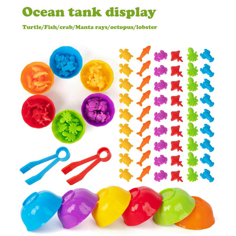 Серия «Животные» детские развивающие игрушки для раннего развития, счетные игрушки, учебные пособия, семейные когнитивные классификационные игрушки