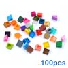100 шт. Конструктор для поделок Фигурка Гладкие скошенные кубики 1x1 Образовательный Творческий Размер Совместимый с 54200 Игрушки для Детей