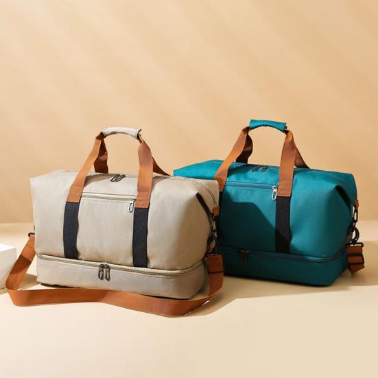 Дорожная сумка Раздельное хранение сухих и влажных вещей Расширяемое отделение Большая вместимость Регулируемый ремень Ручная кладь Спортивная сумка для пляжа Деловая сумка