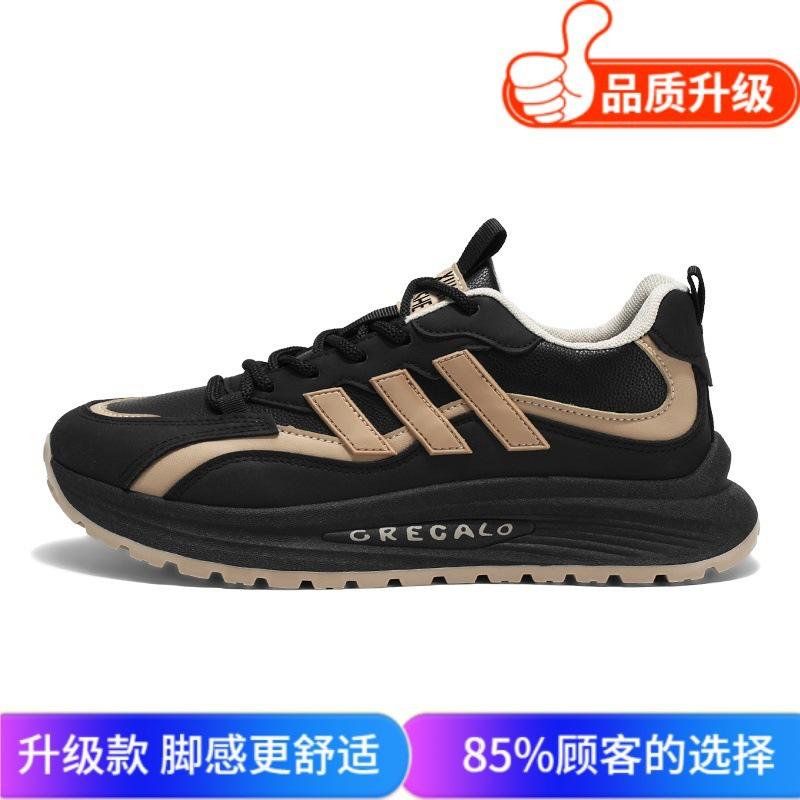 Весенние сетчатые туфли для пап, новые модные универсальные повседневные спортивные туфли на платформе, мужская корейская версия, удобная и дышащая обувь