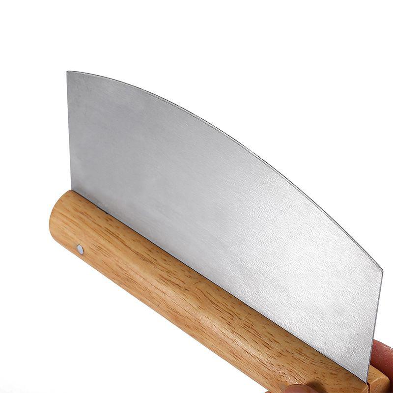 Скребок и резак для теста из нержавеющей стали, измельчитель для выпечки с деревянной ручкой, кухонные инструменты для выпечки своими руками для домашнего хозяйства