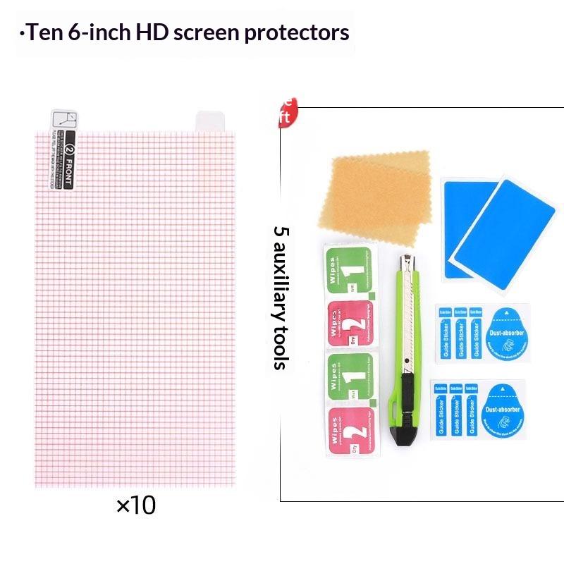 10Pcs Cuttable Screen Protector Film Grid Guide Anti Static Universal Clear Protective Sheet For Phone Gps Navigator Diy Cutting