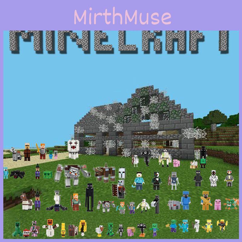 Фигурки Стив Майнкрафт Он Конструктор Игрушки Кирпичики Детские Подарки на День Рождения