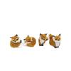 Figurine Plush Fox Doll Toy Mini Squatting Sitting Fox Model Plush Simulation Fox  Birthday Gift
