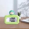Будильник Легко читаемое время, дата, температура, ЖК-экран, мультяшный декор, 8 различных мелодий звонка, цифровые часы, спальни, дорожный будильник