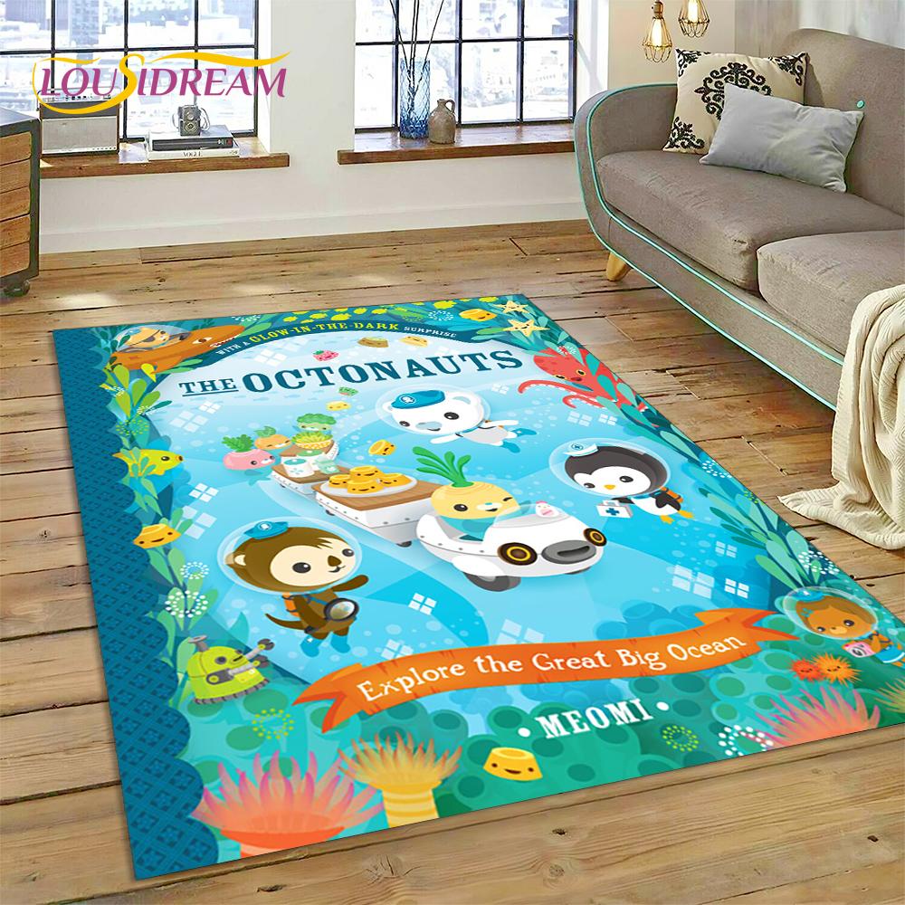 3D Мультяшный Коврик The Octonauts Barnacles, Ковер для Гостиной Спальни Дивана, Декоративный Придверный Коврик, Детский Нескользящий Коврик для Пола