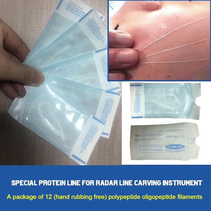 60 шт., рассасывающаяся золотая протеиновая линия без иглы, укрепляющий филлер для лица против морщин, исчезающие тонкие линии, коллагеновая нить, антивозрастная сыворотка