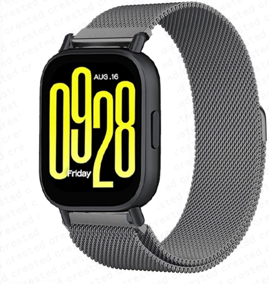 Миланский браслет для Xiaomi Redmi Watch 5 Active Металлический Браслет из Нержавеющей Стали ремешок Redmi Watch 5 Lite Магнитный Браслет