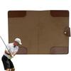 Golf Scorebook Cover Scorecard Golf Book Track Sheet Cover Yardage Holder PU Portable Golf Scorecard Holder  Sports Accessories