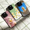 Милый Мультяшный D-Утенок Чехол для Телефона Для iPhone 17,16,15,14,13,12,11 Plus,Pro Max,XS,Красочный Серебристый Чехол для Телефона Funda Cover