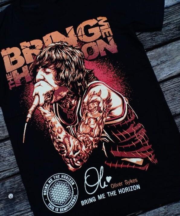 VTG Oliver Sykes Bring Me the Horizon T-shirt Black Cotton S to 5XL JJ4798 Unisex T-Shirt