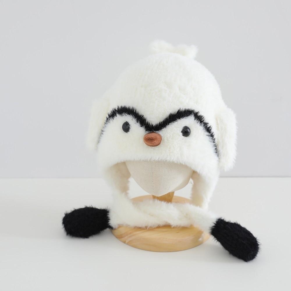 Thick Moving Ear Earflap Hat Squeaky Design Plush Winter Hat Fun Cartoon Animal Hat  Aged 4-7 Years