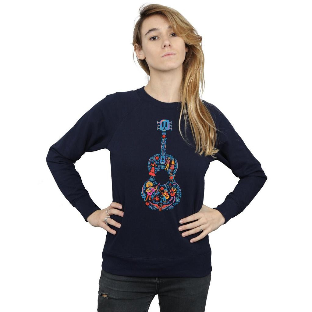 Disney Womens/Ladies Coco Guitar Pattern Sweatshirt